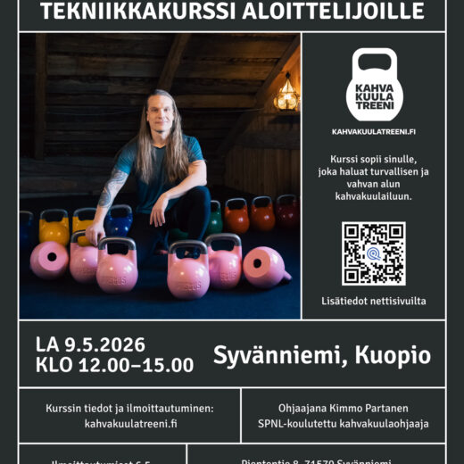 Kahvakuulatreenin tekniikkakurssi aloittelijoille
