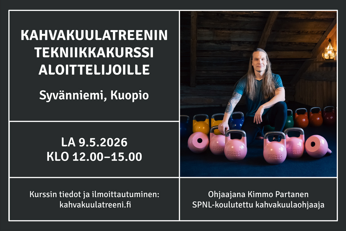 Kahvakuulatreenin tekniikkakurssi aloittelijoille