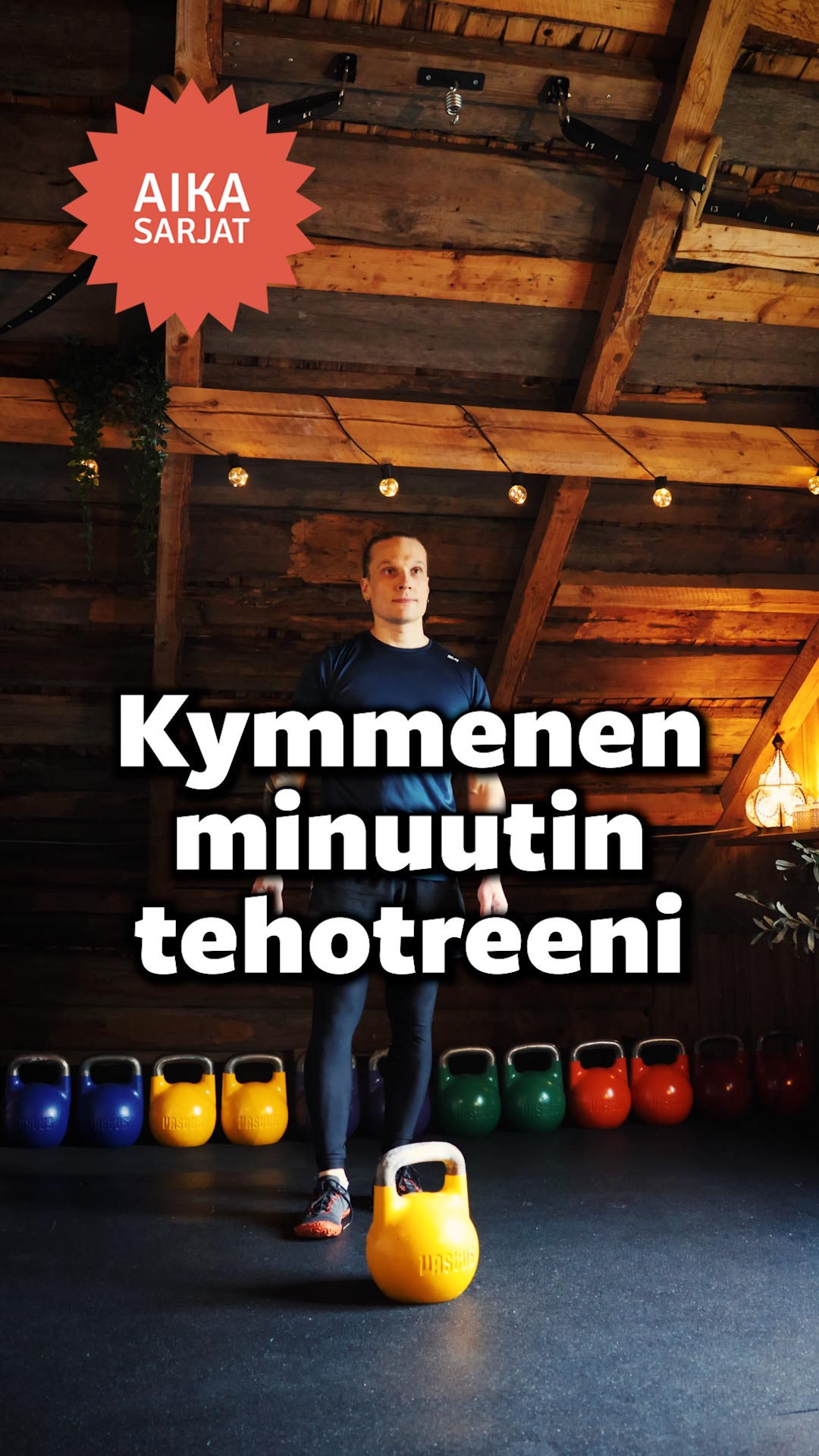 10 minuutin tehotreeni kahvakuulalla