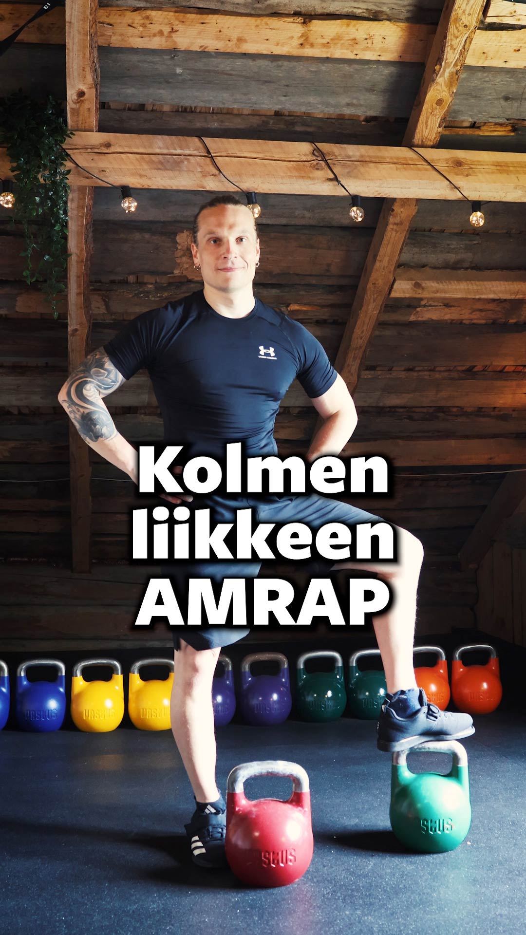 Kolmen liikkeen AMRAP: 20 minuutin kuulatreeni