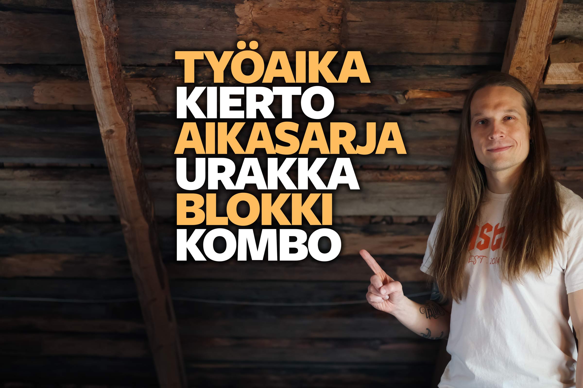 Treenitermit selitettynä