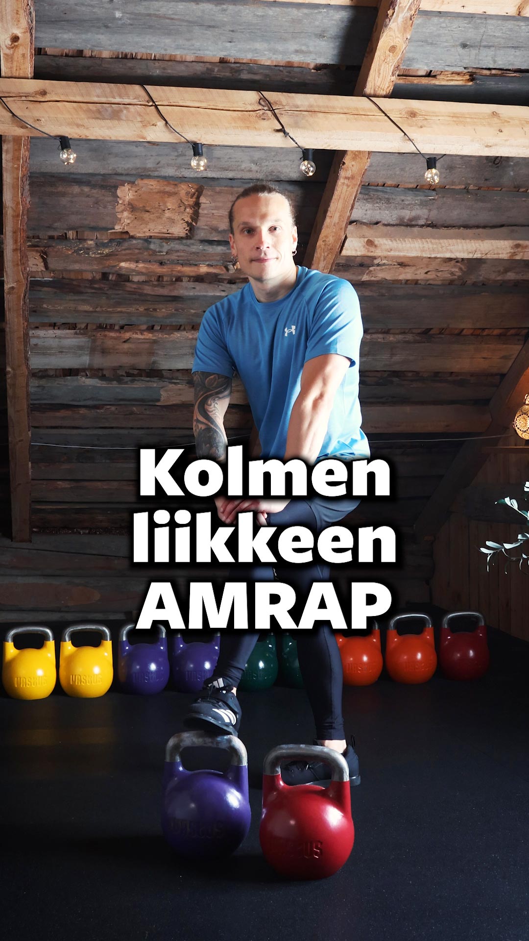 Kolmen liikkeen AMRAP: 30 minuutin kuulatreeni